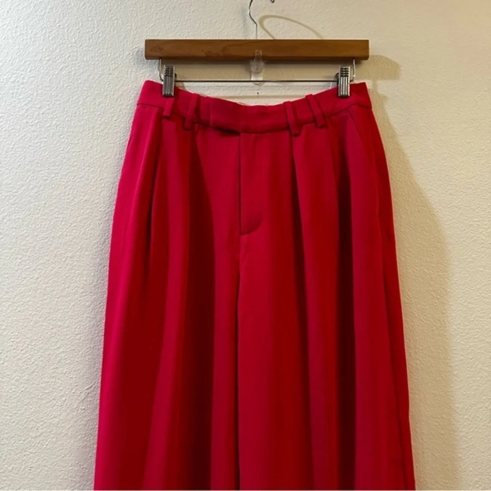 L'Academie Alise Trouser in Fuchsia Pink Size M High Rise Wide‎ Leg NWT